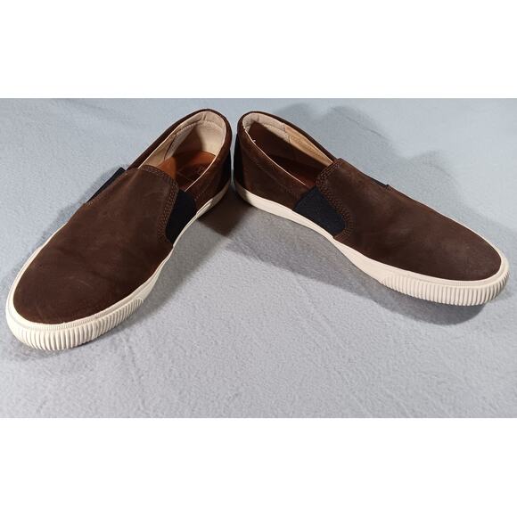 Frye Miller Slip On Sneakers Men’s 12 Brown Suede Leather Casual Comfort Shoes - Picture 3 of 4